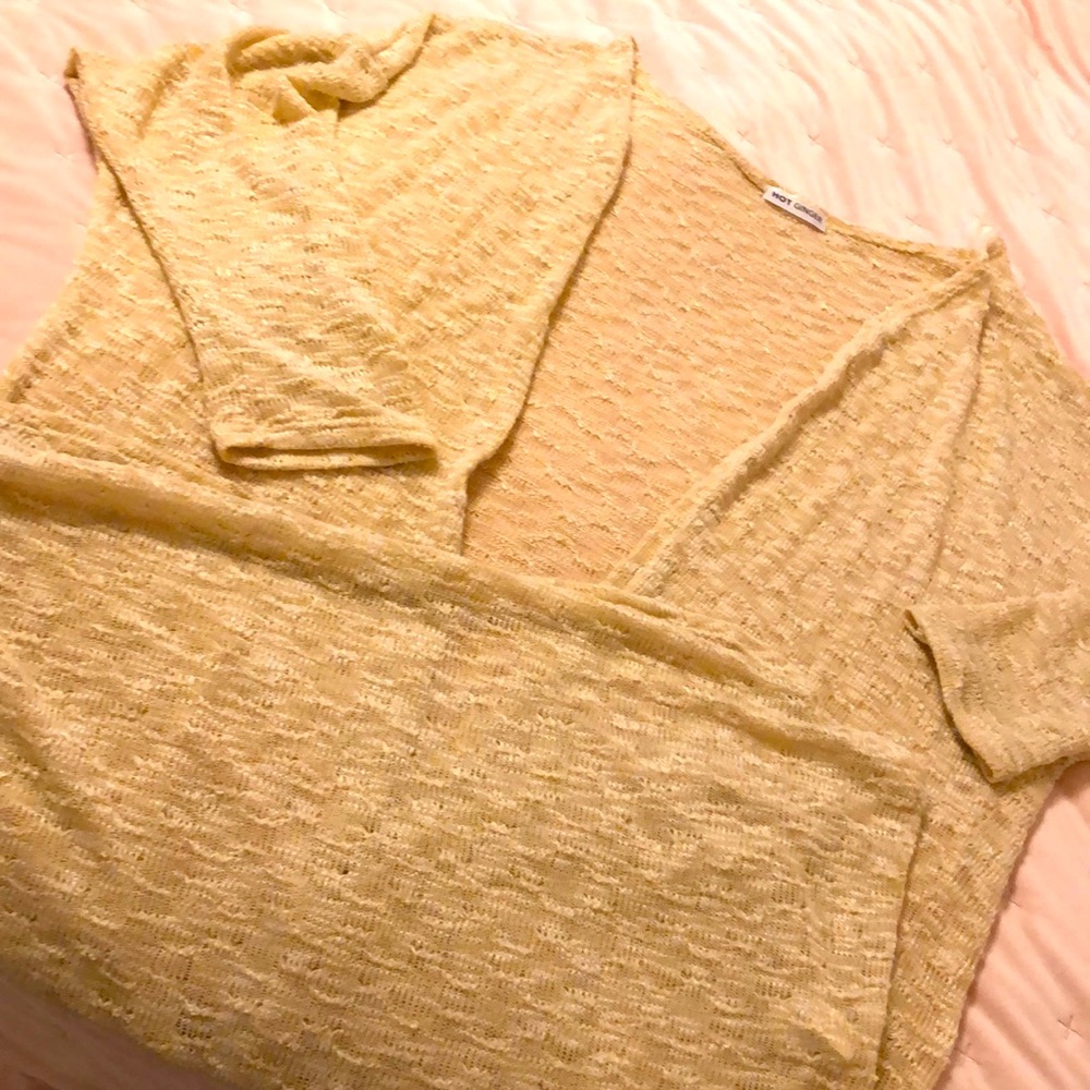 Beige light weight duster sweater